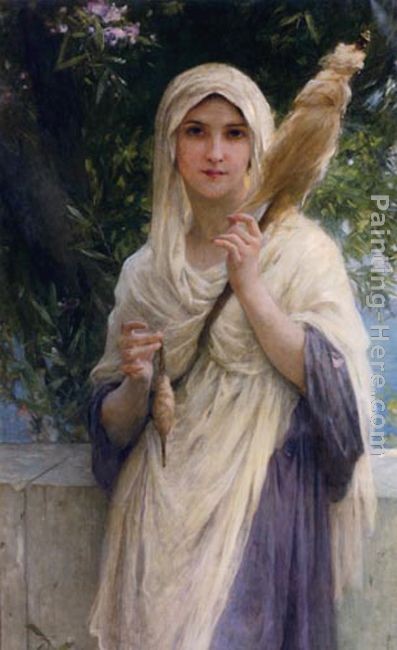 Charles Amable Lenoir The Spinner by the Sea